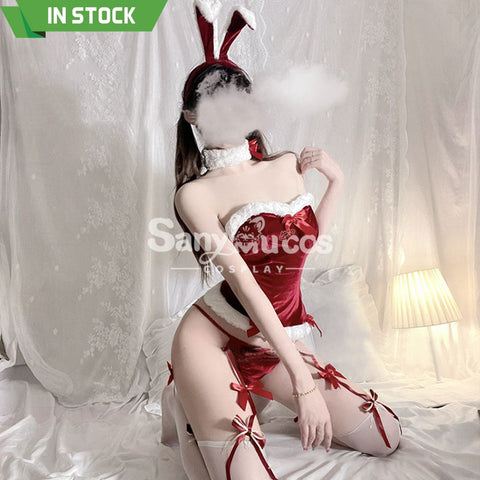 【In Stock】Sexy Cosplay Christmas Tube Top Costume Red Edition Costumes