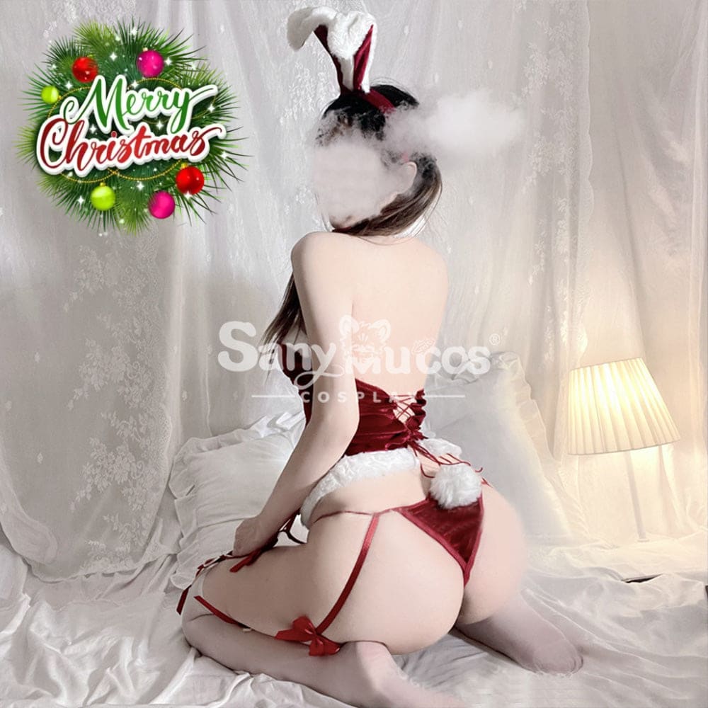 【In Stock】Sexy Cosplay Christmas Tube Top Costume Red Edition Costumes