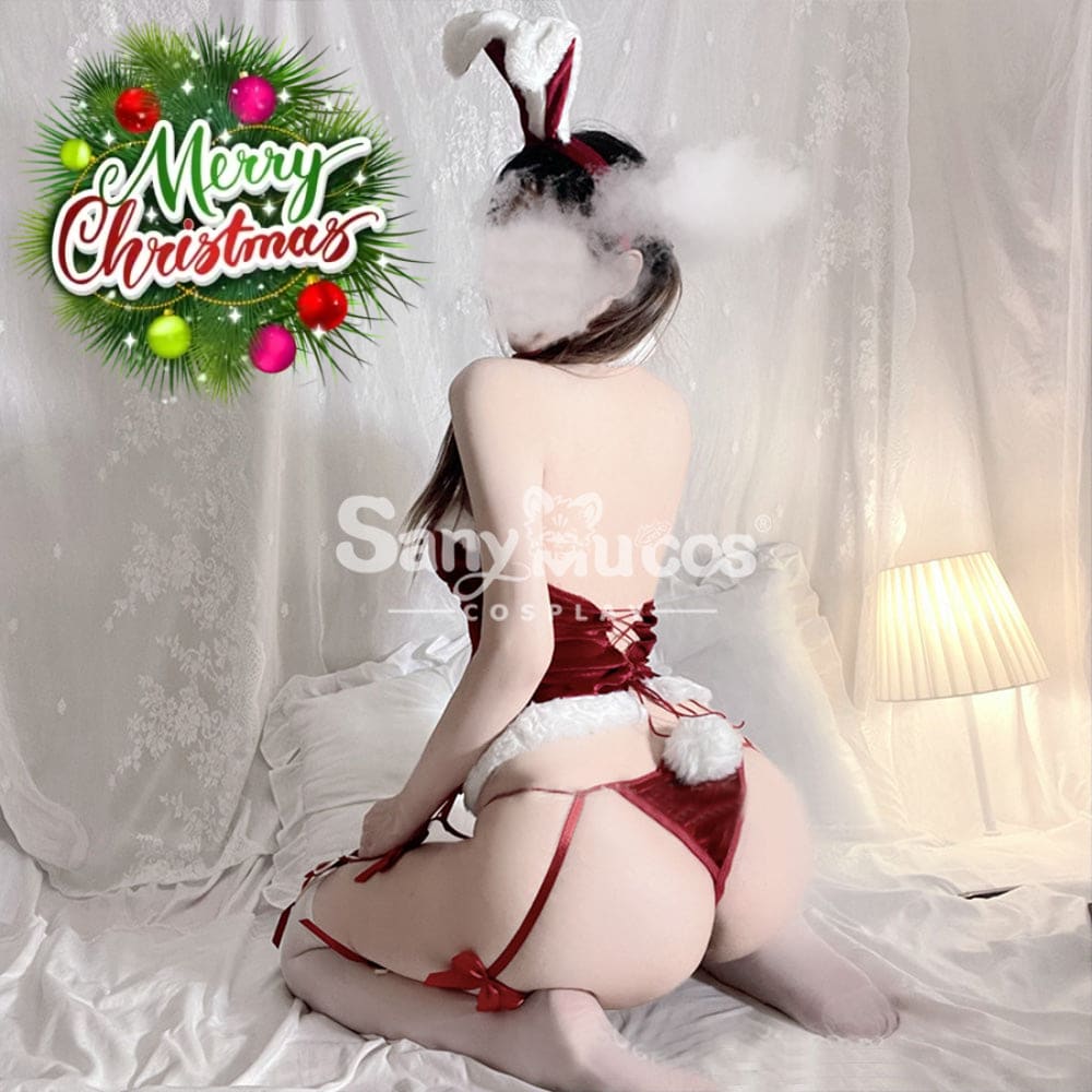 【In Stock】Sexy Cosplay Christmas Tube Top Costume Red Edition Costumes