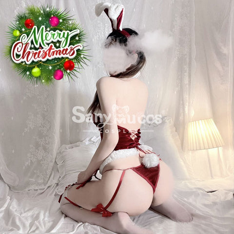 【In Stock】Sexy Cosplay Christmas Tube Top Costume Red Edition Costumes