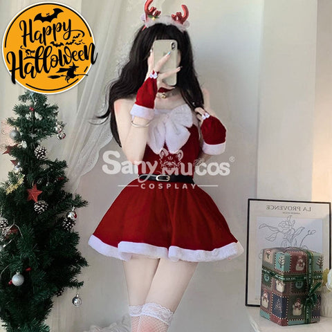 【In Stock】Sexy Cosplay Christmas Tube Top Dress Costume Costumes
