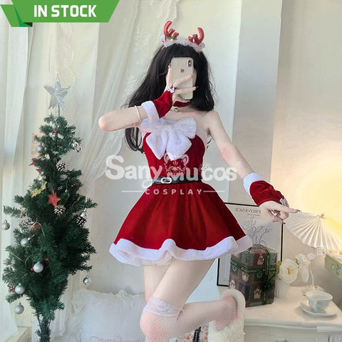 【In Stock】Sexy Cosplay Christmas Tube Top Dress Costume Costumes