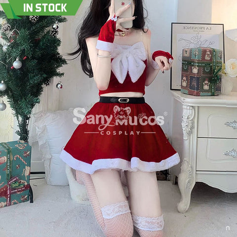 【In Stock】Sexy Cosplay Christmas Tube Top Dress Costume Costumes