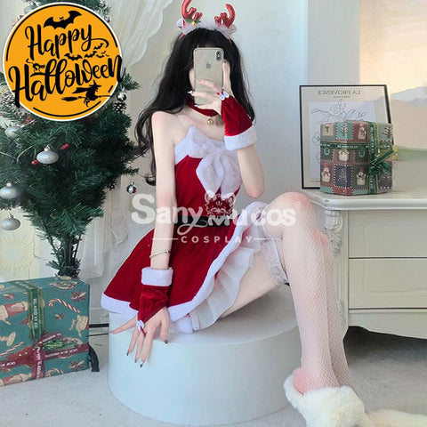 【In Stock】Sexy Cosplay Christmas Tube Top Dress Costume Costumes