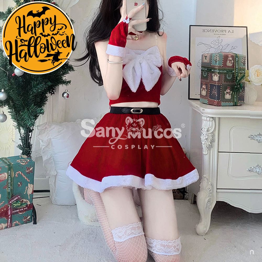 【In Stock】Sexy Cosplay Christmas Tube Top Dress Costume Costumes