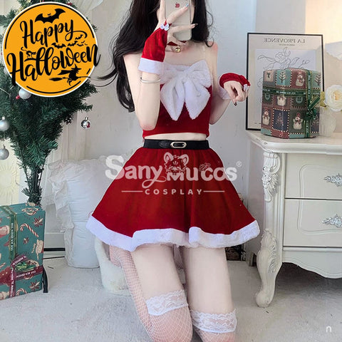 【In Stock】Sexy Cosplay Christmas Tube Top Dress Costume Costumes