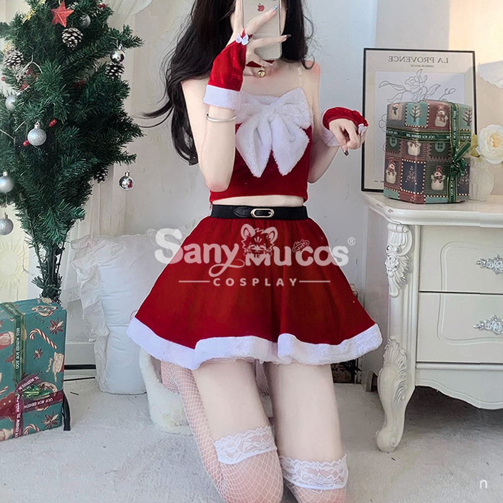 【In Stock】Sexy Cosplay Christmas Tube Top Dress Costume Costumes
