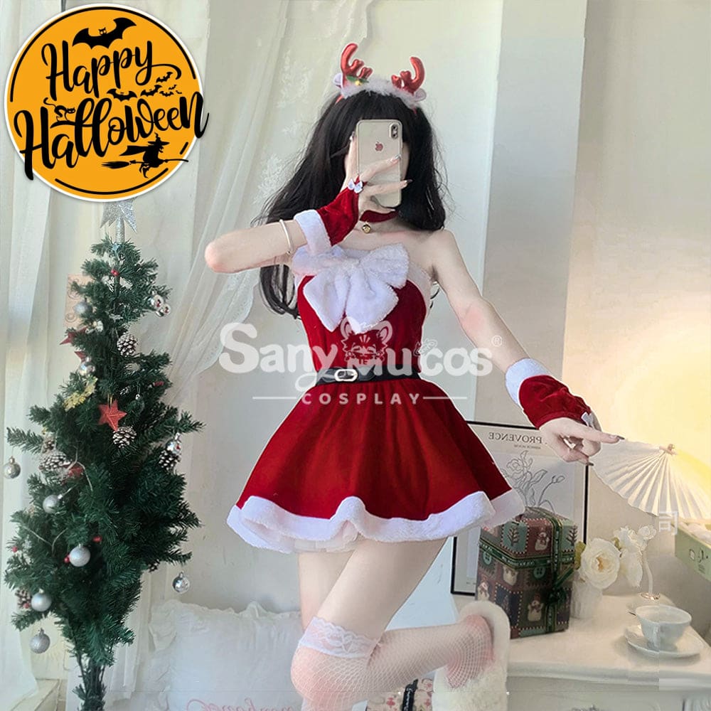 【In Stock】Sexy Cosplay Christmas Tube Top Dress Costume Costumes