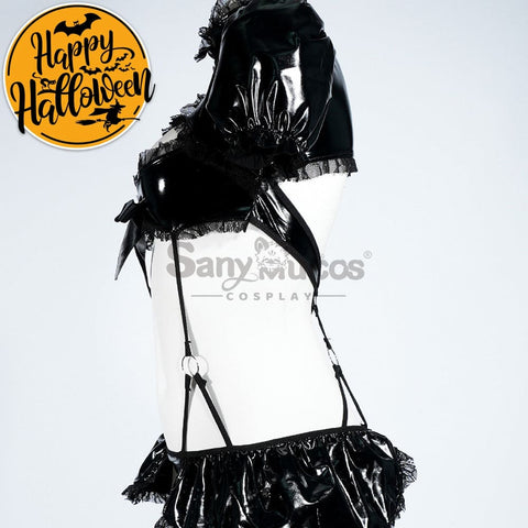 【In Stock】Sexy Cosplay Glossy Patent Leather Lingerie Costume Costumes