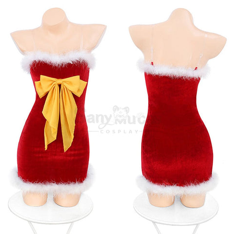 【In Stock】Sexy Cosplay New Year Bow Cloak Lingerie Uniform Costume Costumes