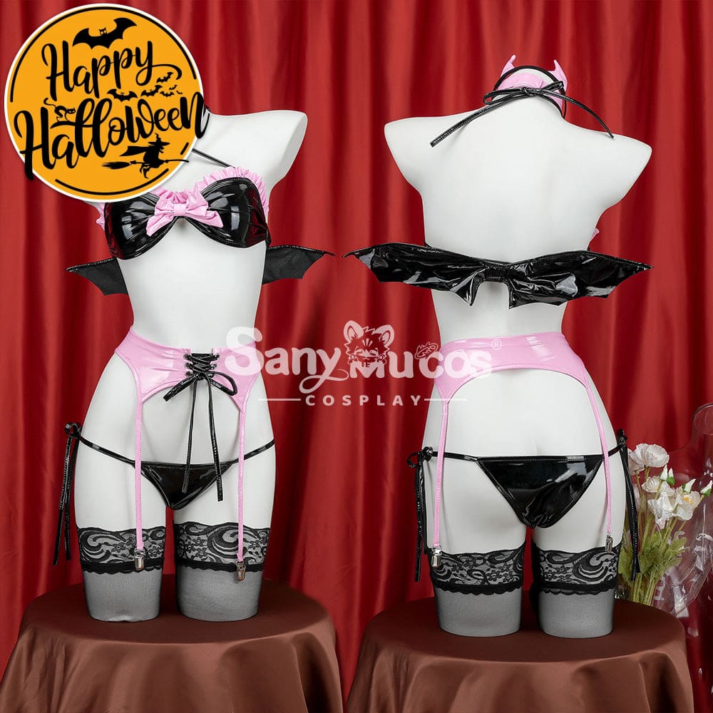 【In Stock】Sexy Cosplay Patent Leather Devil Lingerie Costume Costumes
