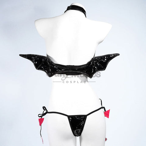 【In Stock】Sexy Cosplay Patent Leather Little Devil Lingerie Costume Costumes