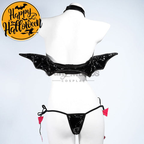 【In Stock】Sexy Cosplay Patent Leather Little Devil Lingerie Costume Costumes