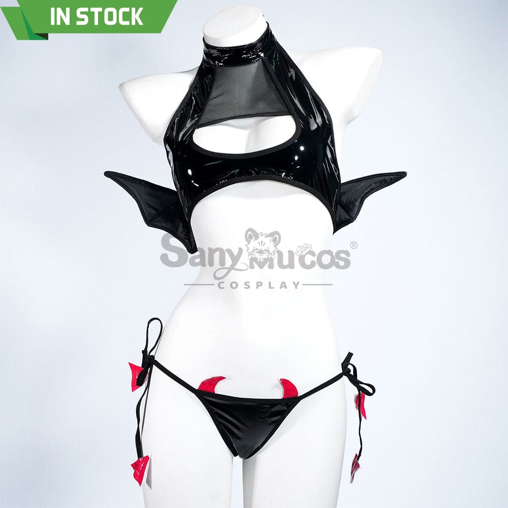 【In Stock】Sexy Cosplay Patent Leather Little Devil Lingerie Costume Costumes