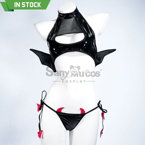 【In Stock】Sexy Cosplay Patent Leather Little Devil Lingerie Costume Costumes