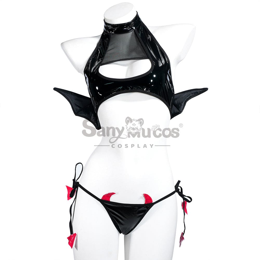 【In Stock】Sexy Cosplay Patent Leather Little Devil Lingerie Costume Costumes