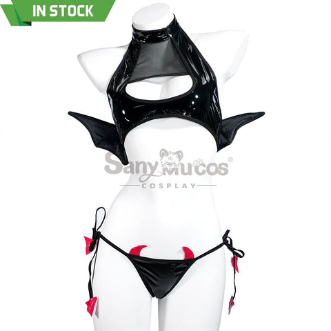 【In Stock】Sexy Cosplay Patent Leather Little Devil Lingerie Costume Costumes