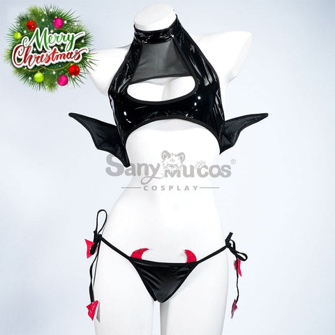 【In Stock】Sexy Cosplay Patent Leather Little Devil Lingerie Costume Costumes
