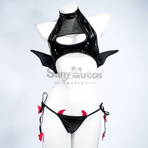 【In Stock】Sexy Cosplay Patent Leather Little Devil Lingerie Costume Costumes