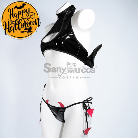 【In Stock】Sexy Cosplay Patent Leather Little Devil Lingerie Costume Costumes