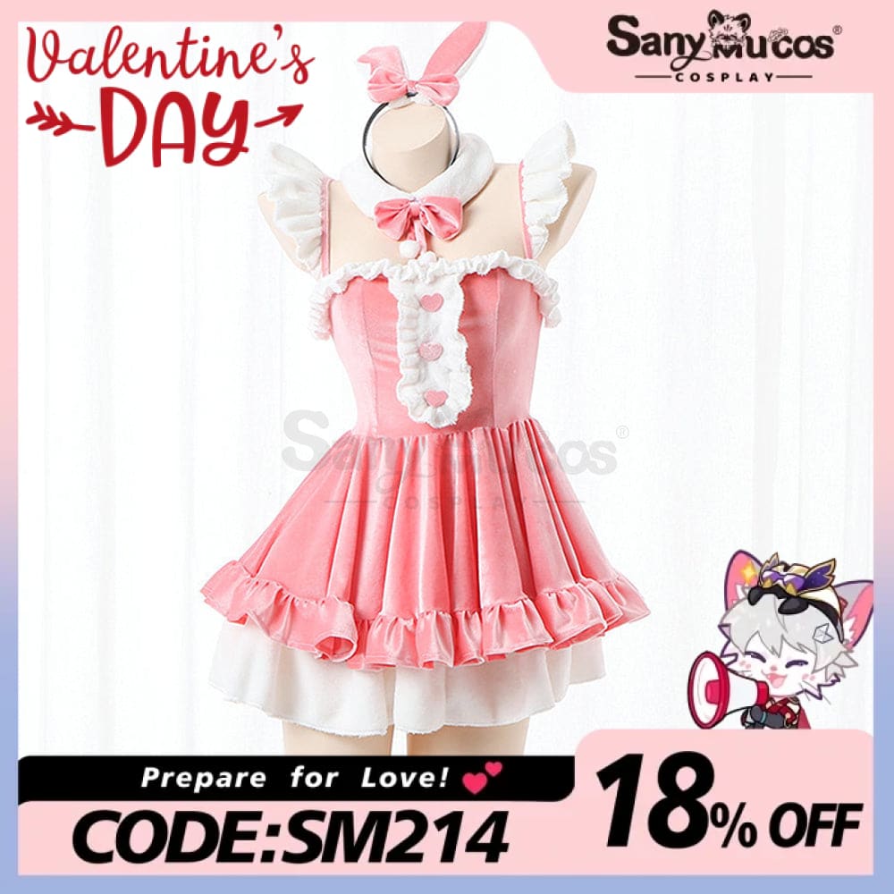 【In Stock】Sexy Cosplay Rem/Ram Bunny Girl Uniform Costume Pink Costumes