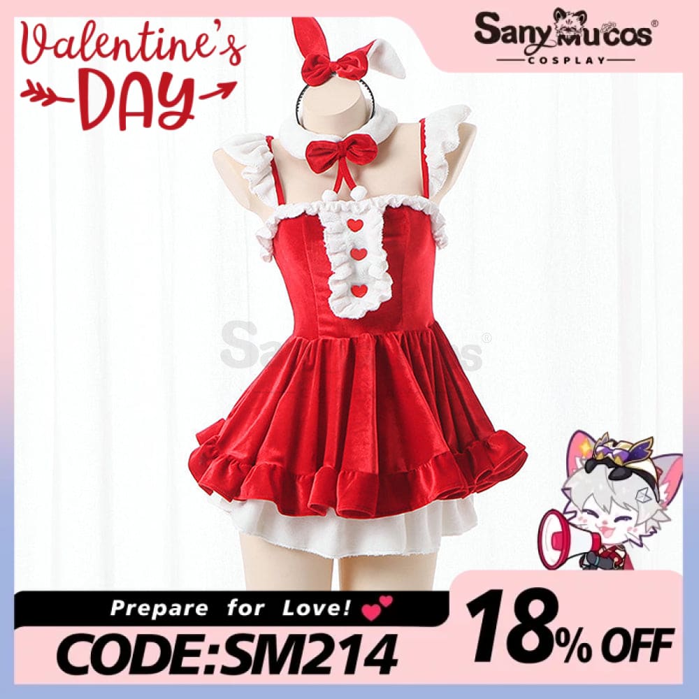 【In Stock】Sexy Cosplay Rem/Ram Bunny Girl Uniform Costume Red Costumes