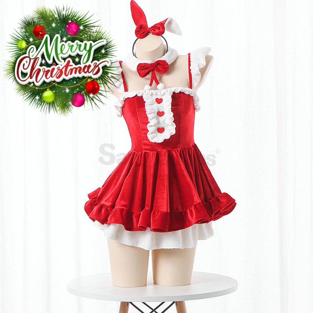 【In Stock】Sexy Cosplay Rem/Ram Bunny Girl Uniform Costume Red Costumes