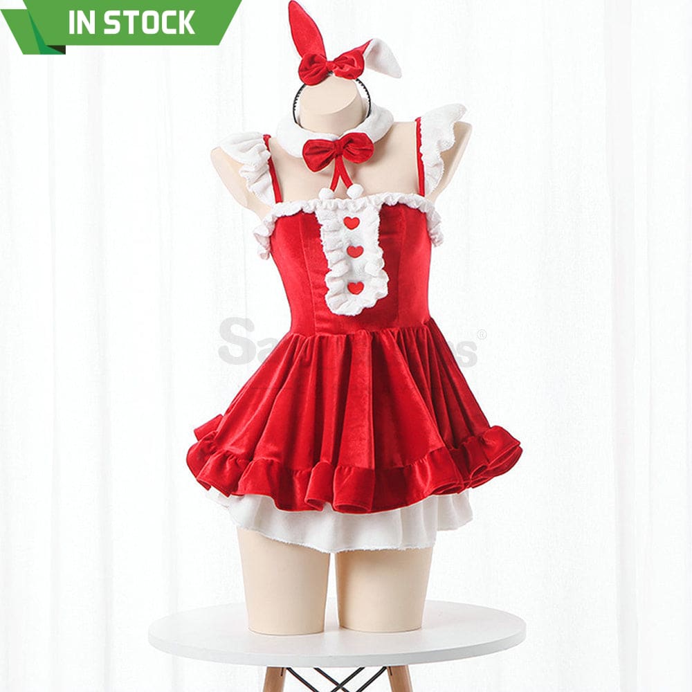 【In Stock】Sexy Cosplay Rem/Ram Bunny Girl Uniform Costume Red Costumes