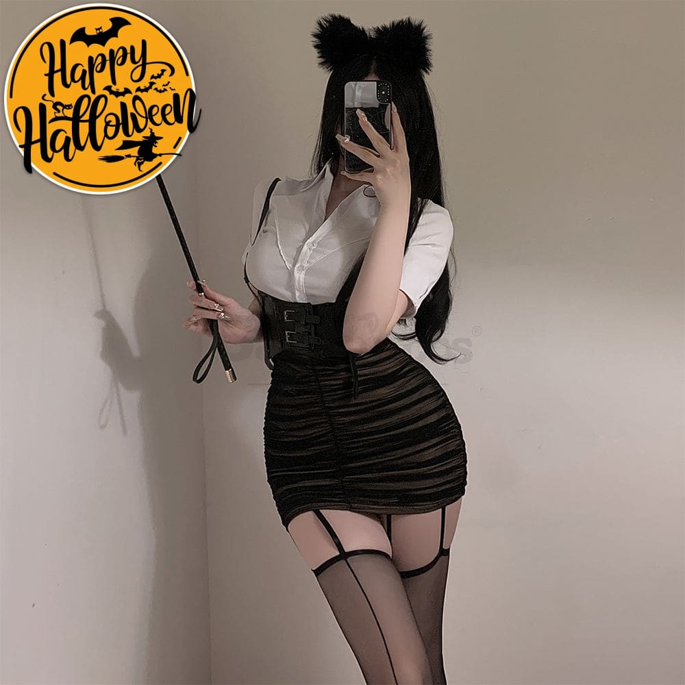 【In Stock】Sexy Cosplay Secretary Lingerie Uniform With Teacher Hip-Covering Short Skirt Costume