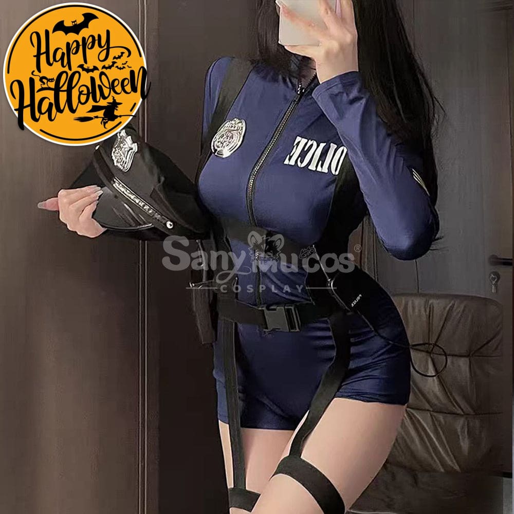 【In Stock】Sexy Cosplay Security Uniform With One-Piece Underwear Costume Costumes