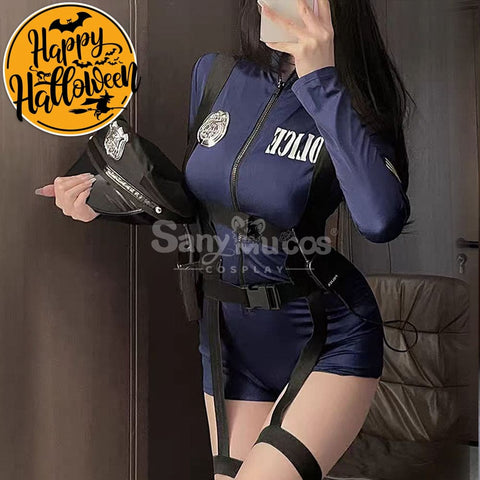 【In Stock】Sexy Cosplay Security Uniform With One-Piece Underwear Costume Costumes