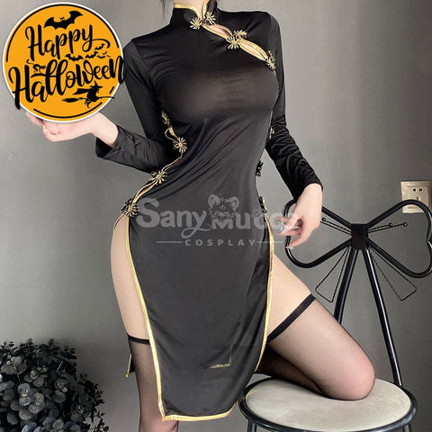 【In Stock】Sexy Cosplay Slit-Free Cat Maid Cheongsam Lingerie Uniform Costume Costumes
