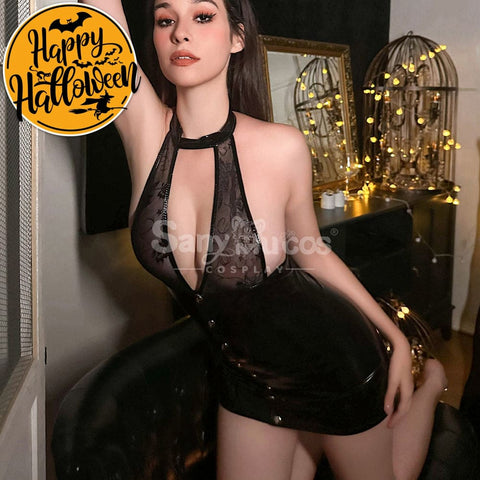 【In Stock】Sexy Cosplay Women Hip Skirt Patent Leather Lingerie Uniform Costume Costumes