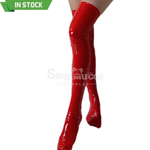 【In Stock】Sexy Cosplay Women’s High Elastic Bright Patent Leather Underwear Jumpsuit Costume