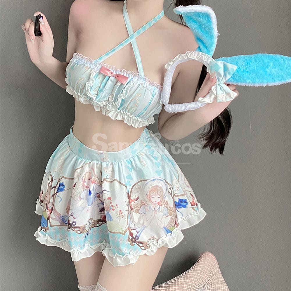 【In Stock】Sexy Cosplay Women’s Plush Three-Point Bunny Girl Lingerie Uniform Costume Costumes