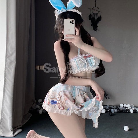 【In Stock】Sexy Cosplay Women’s Plush Three-Point Bunny Girl Lingerie Uniform Costume Costumes