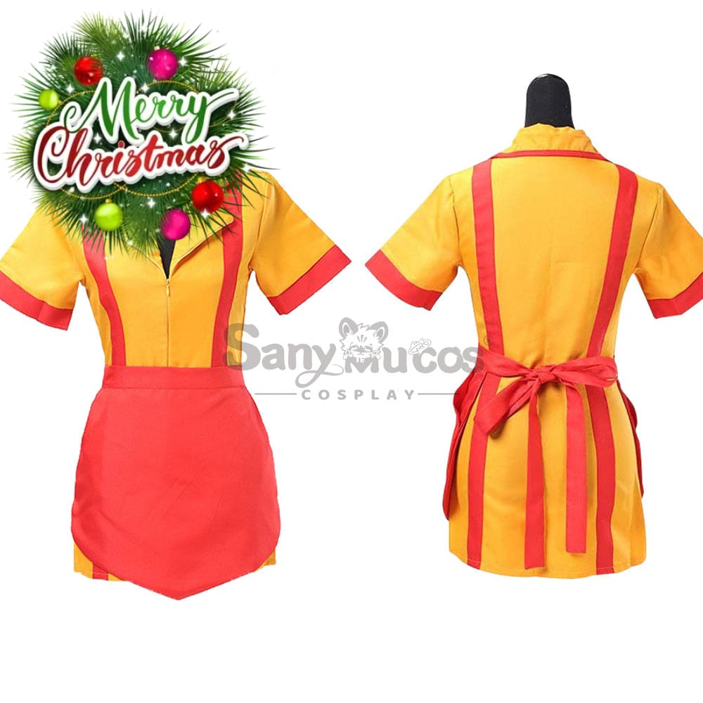 【In Stock】Tv Series 2 Broke Girls Cosplay Max & Caroline Costume Costumes