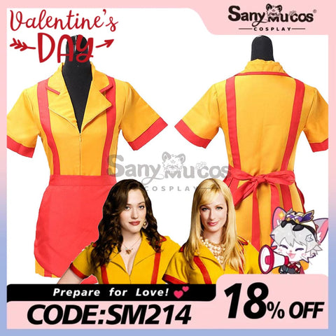 【In Stock】Tv Series 2 Broke Girls Cosplay Max & Caroline Costume Costumes