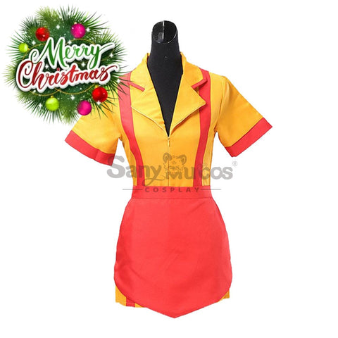 【In Stock】Tv Series 2 Broke Girls Cosplay Max & Caroline Costume Costumes