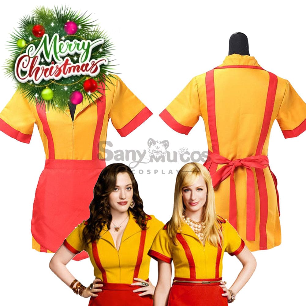 【In Stock】Tv Series 2 Broke Girls Cosplay Max & Caroline Costume Costumes