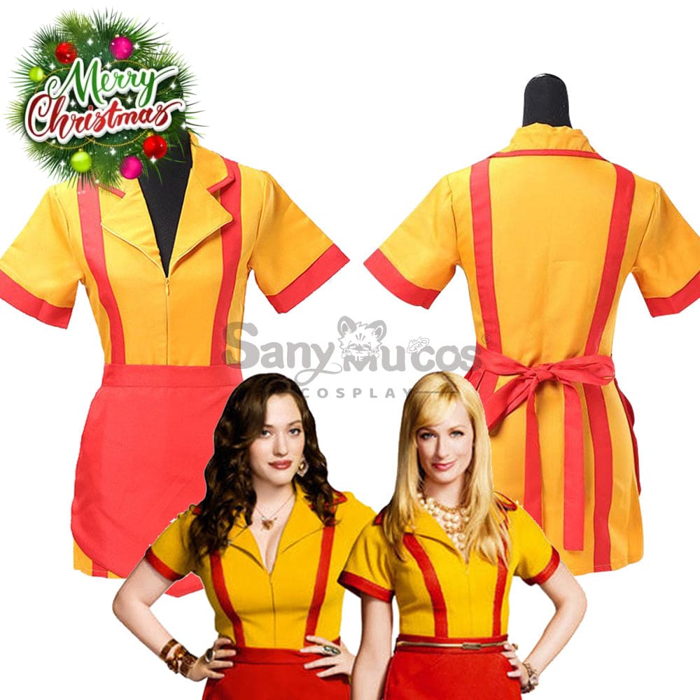 【In Stock】Tv Series 2 Broke Girls Cosplay Max & Caroline Costume Costumes