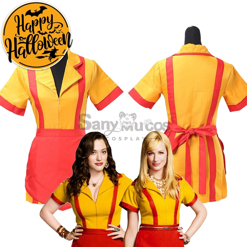 【In Stock】Tv Series 2 Broke Girls Cosplay Max & Caroline Costume Costumes