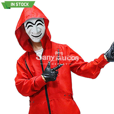 【In Stock】Tv Series Money Heist Cosplay Robber Mask Props Kor Version Prop