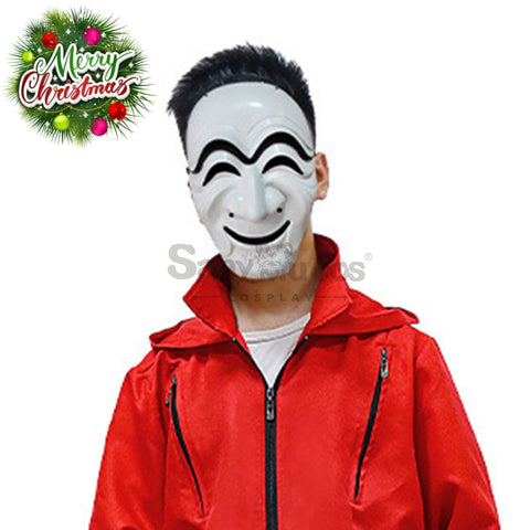【In Stock】Tv Series Money Heist Cosplay Robber Mask Props Kor Version Prop