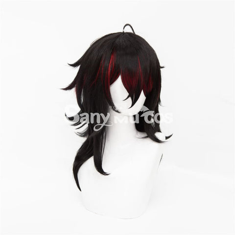 Virtual YouTuber vTuber Luxiem Vox Cosplay Wig Black Dyeing Middle Wig