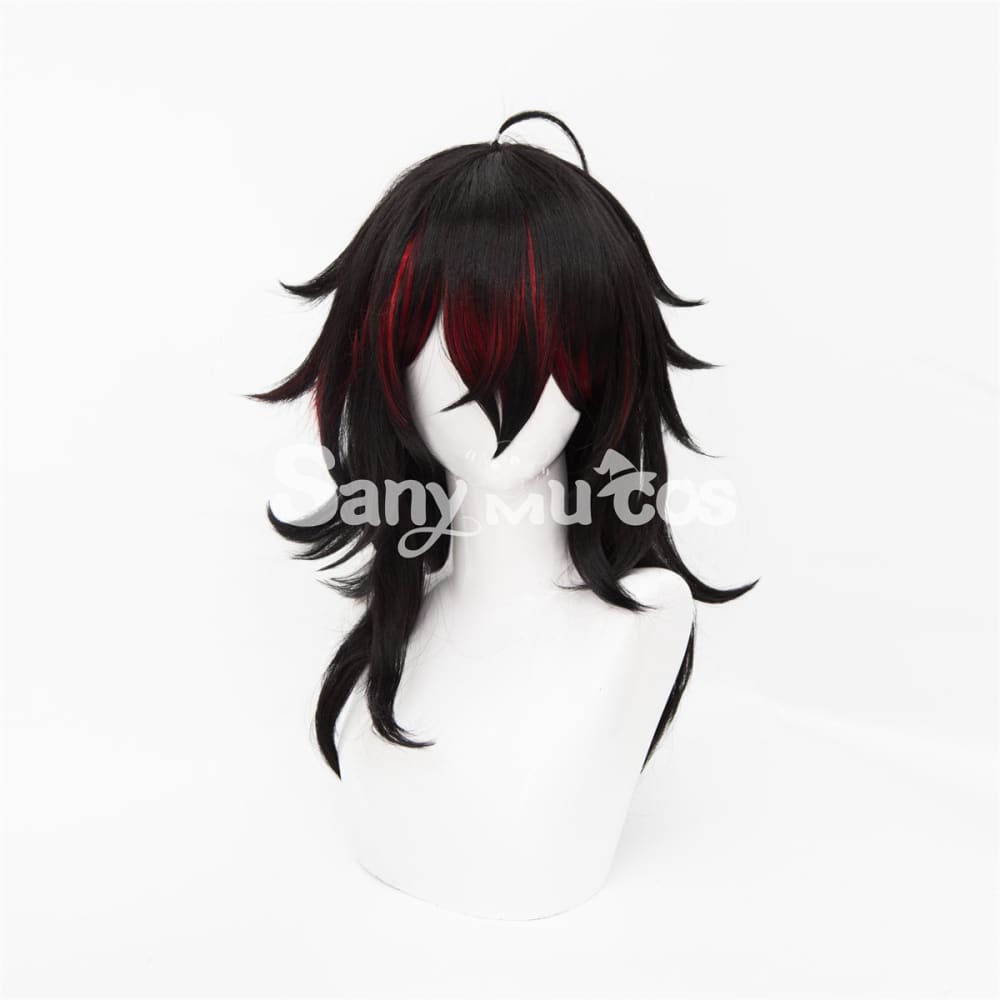 Virtual YouTuber vTuber Luxiem Vox Cosplay Wig Black Dyeing Middle Wig