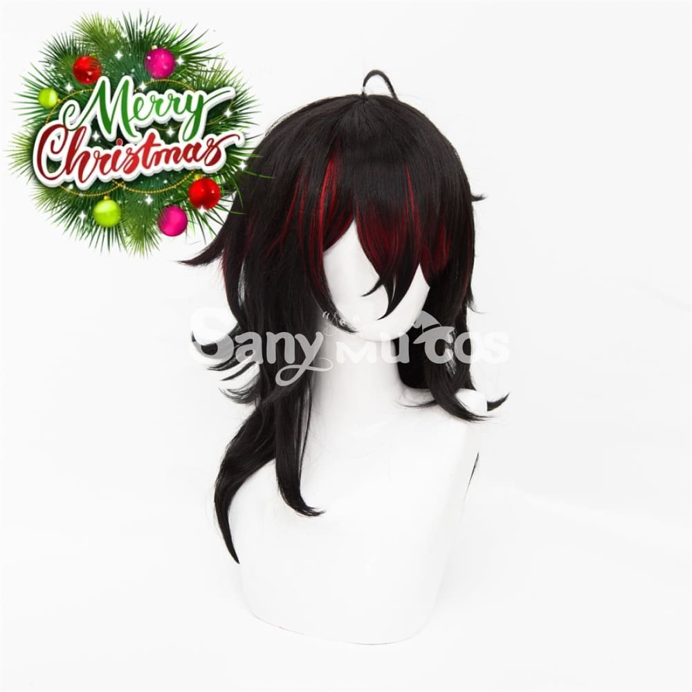 Virtual YouTuber vTuber Luxiem Vox Cosplay Wig Black Dyeing Middle Wig