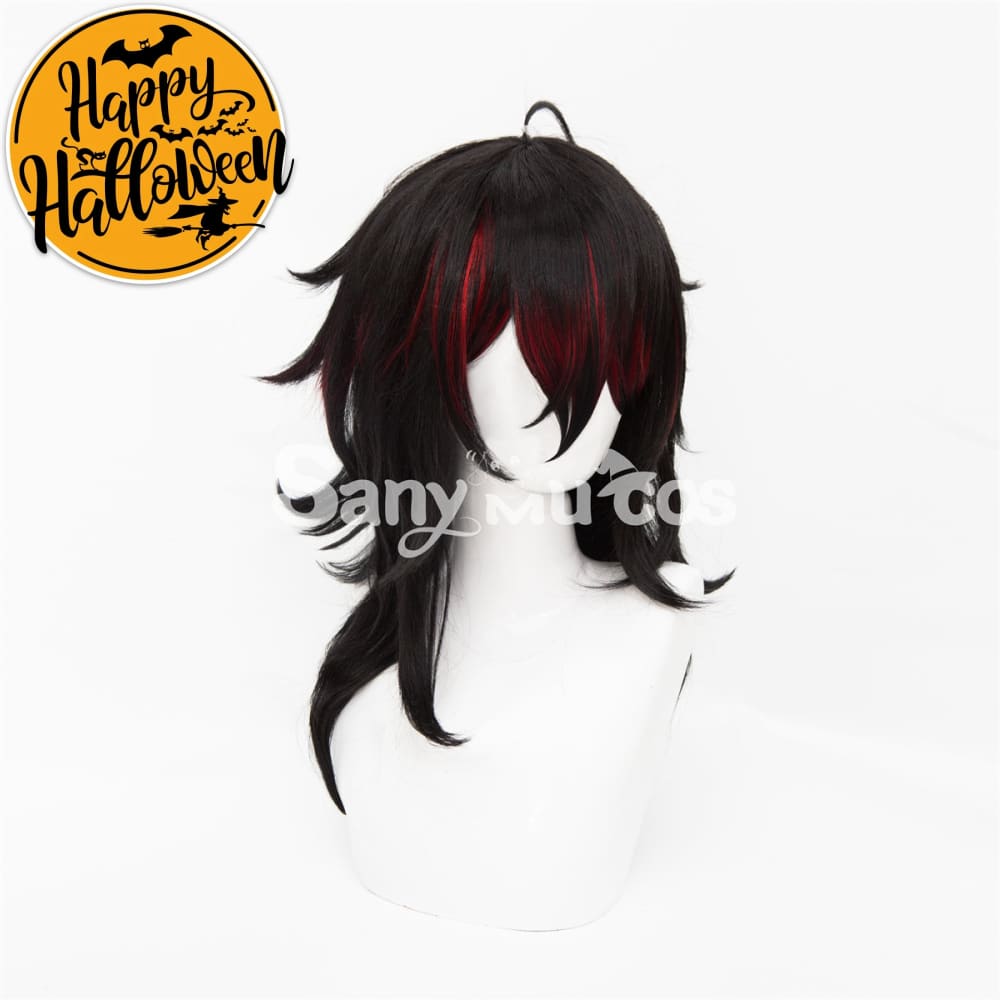 Virtual YouTuber vTuber Luxiem Vox Cosplay Wig Black Dyeing Middle Wig