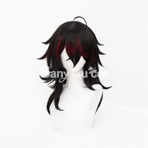 Virtual YouTuber vTuber Luxiem Vox Cosplay Wig Black Dyeing Middle Wig