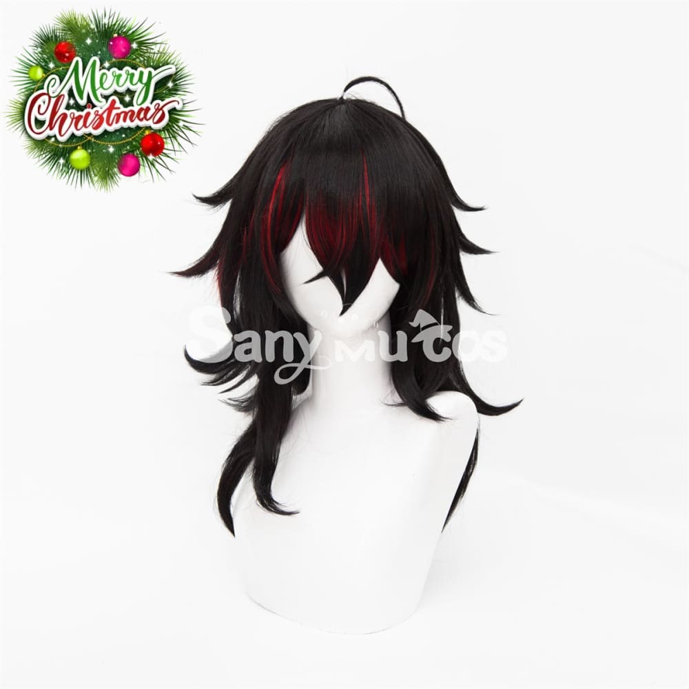 Virtual YouTuber vTuber Luxiem Vox Cosplay Wig Black Dyeing Middle Wig